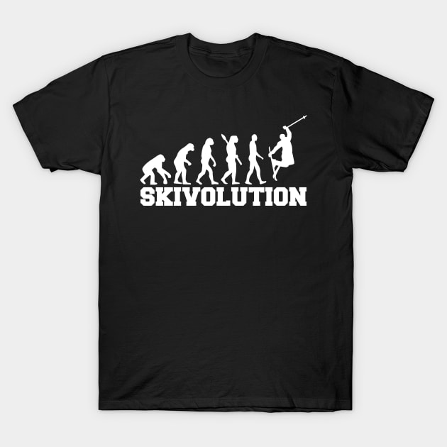 Evolution ski ski area ski slope ski vacation ski T-Shirt by OfCA Design